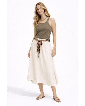 MixRay Midi Skirt - Natural