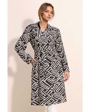 Bigdart Double Breasted Long Trench Coat - Black
