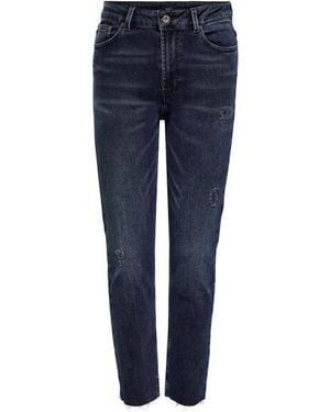 ONLY Onlemily Life Hw St Crop Ank Mae546 - Blauw