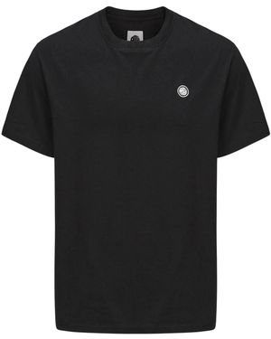 Pretty Green T-Shirt Met Logo Op De Borst En Ronde Hals - Zwart