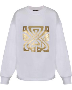 Biba Sweatshirt Met Groot Logo - Wit