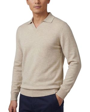 Profuomo Polo Lange Mouw - Naturel