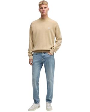 BOSS Herenjeans Met 5 Zakken, Regular Fit (Helder) - Naturel