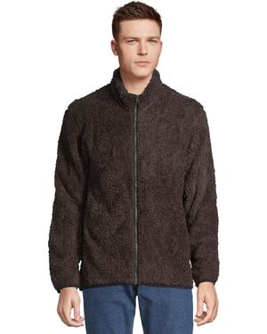 Sol's Fleecejack Met Volledige Rits Voor Volwassenen (Koolstofgrijs) - Bruin