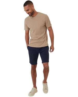 Threadbare T-Shirt Met Wafelpatroon, Normale Pasvorm - Blauw