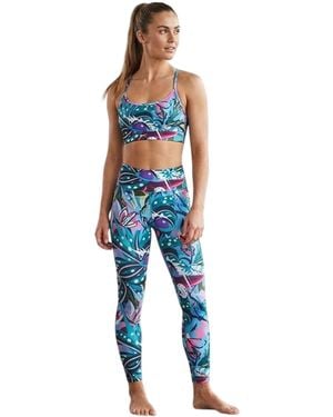 Reebok Abstracte Sportbeha Voor /Paars) - Blauw