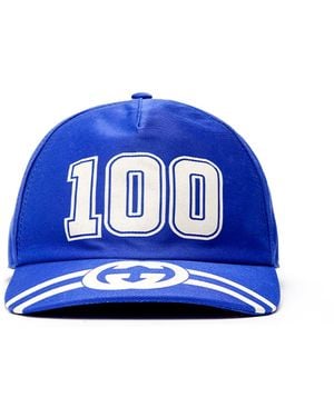 Gucci Gg Logo College Baseball Cap - Blauw