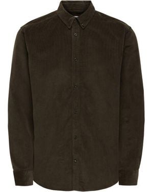 Only & Sons Onsmichael 18W Reg Cord Stretch Ls 22029764 Demitasse - Groen