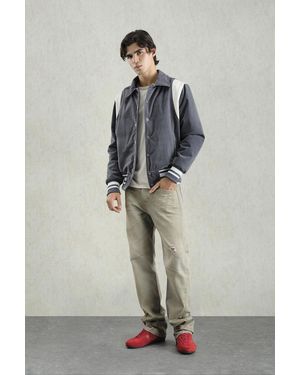 Giesto Colour Block Velvet Vest - Grey