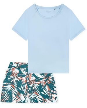 Schiesser Vrouwen Pyjama Modern - Blauw