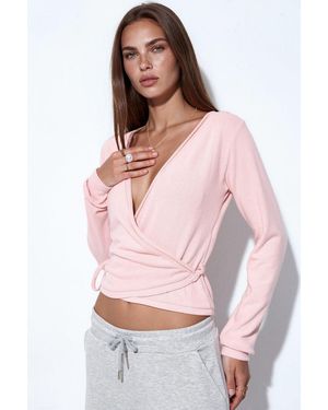 Busem Gestrikte Gebreide Cardigan Met Ceintuur - Roze