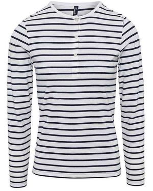 PREMIER Lang John Roll Mouw T-Shirt - Blauw