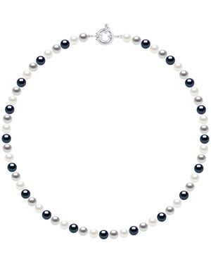 Ateliers Saint Germain Necklace Of Real Cultured Freshwater Pearls And Round 6-7 Mm - Metallic