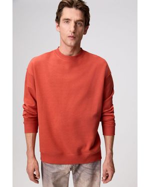 Grimelange Regular Fit Crew Neck Sweatshirt - Red