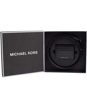 Michael Kors Gift Set: Belt And Card Holder With Logo 36S4Lgfy6B - Black