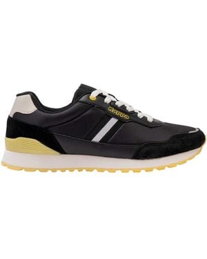 Kappa Lage Suède Sneakers Voor Met Draydon-Logo /Geel) - Zwart