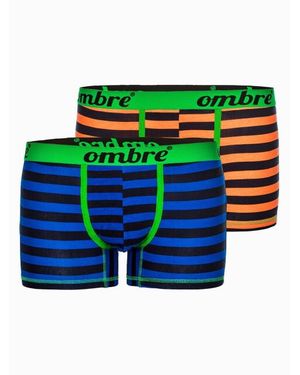 Ombre Boxershort Print Nautic 2-Pak U37 - Blauw