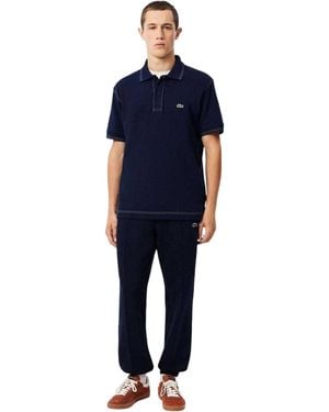 Lacoste Biologisch Katoenen Normale Sweatbroek (Marine) - Blauw