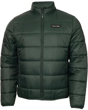 Calvin Klein Lichtgewicht Pufferjas Voor (Evergreen) - Groen