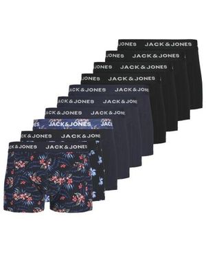Jack & Jones Boxershorts Trunks Jaclamine Flower 10-Pack Donkerblauw/Zwart Gebloemd Print