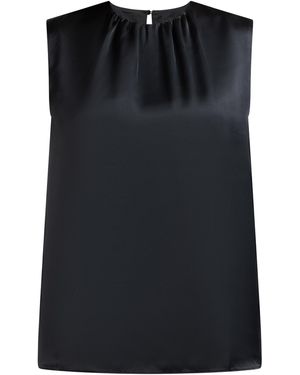 Dreimaster Blouse Met Korte Mouwen - Zwart