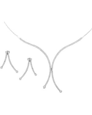 Orphelia 925 Sterling Set: Necklace + Earrings - Black