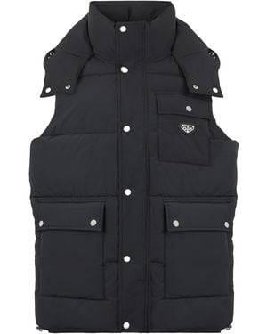 Philipp Plein Nylon Puffer Vest Gothic Plein - Zwart