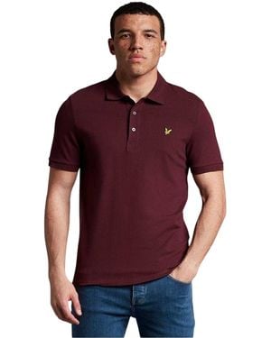 Lyle & Scott Herenpolo Met Korte Mouwen (Bourgondië) - Rood