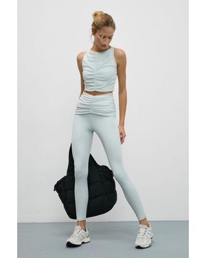 Grimelange High Waist Skinny Sports Leggings - White