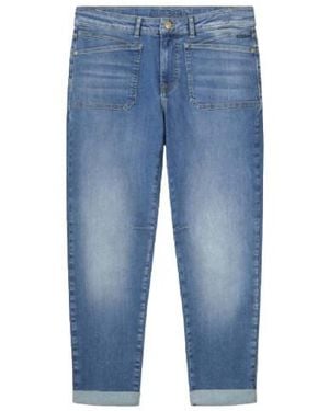 Summum 4S2771-5094 Tapered Jeans Soft Deni - Blauw