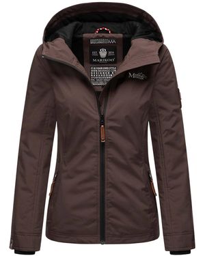 Marikoo Tussenjas – Brombeere, Lichtgewicht Met Capuchon - Zwart