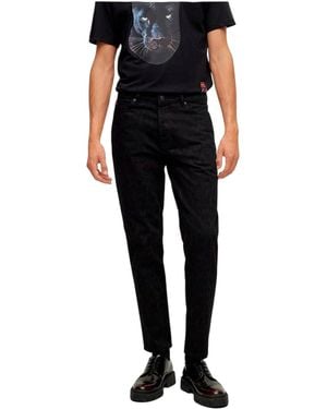 HUGO Slanke Herenjeans Met 5 Zakken - Zwart