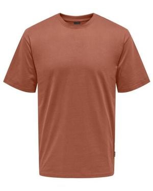 Only & Sons Onsfred Rlx Ss Tee Noos 22022532 Rustic - Bruin