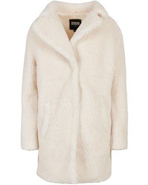 Urban Classics Sherpa Oversized Jas (Wit Zand)