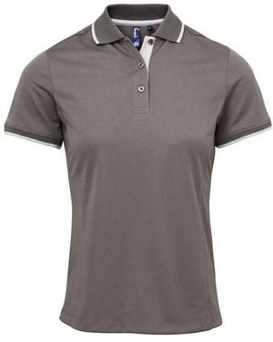 PREMIER Coolchecker Contrast Poloshirt - Grijs