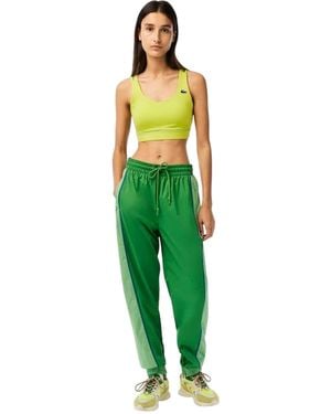 Lacoste Elastische, Slim-Fit Trainingsbroek Met Kleurblokken Voor (Dragon) - Groen
