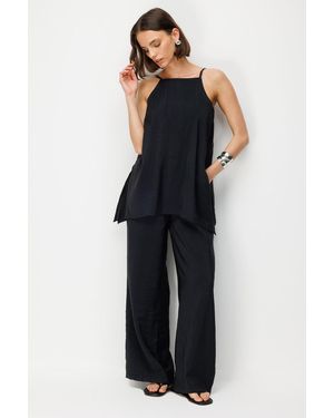 MixRay Wide-Leg Halter Jumpsuit - Blue