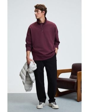 Grimelange Relaxed Crew Neck Sweatshirt - Purple
