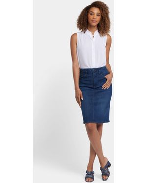 NYDJ Hoge Taille Rok - Blauw