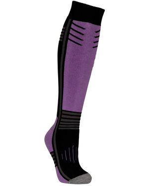 Trespass Adult Icy Skisokken (zwart/paars)