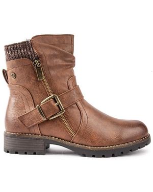 Lotus Jemma Biker Boots - Brown