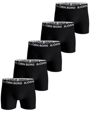 Björn Borg Cotton Tretch Boxer 5 Pack - Zwart
