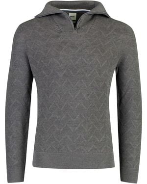 Brax Trui Half Zip - Grijs