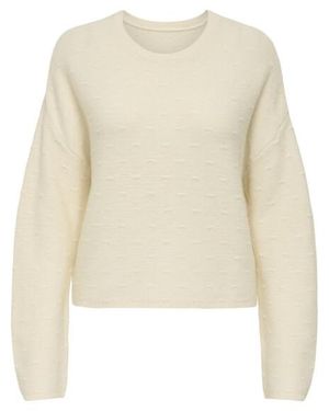 ONLY Onlkatia Ls Structure O-Neck Cc Knt Off - Wit