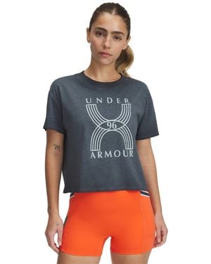 Under Armour Run 96 Hardloop-T-Shirt Voor Met Relaxte Pasvorm - Blauw