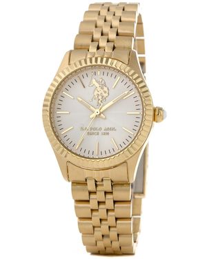 U.S. POLO ASSN. Horloge Azure Dameshorloge - Metallic