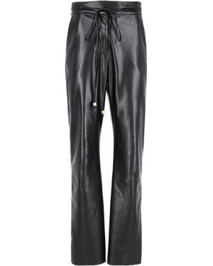 Nanushka Broek Met Hoge Taille En Wijde Pijpen - Grijs
