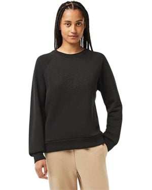 Lacoste Geborduurd Logo Relaxed Fit Sweatshirt - Zwart