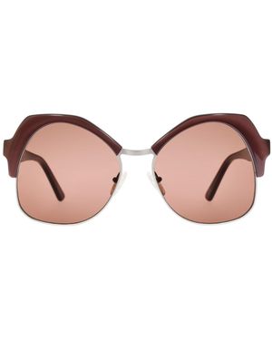 Andy Wolf Sunglasses One C 58 Metal Composite - Brown