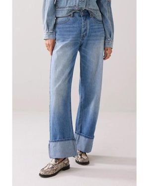 Summum 4S2840-5169 Straight Jeans Vintage Cotton - Blauw